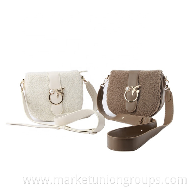 The New Winter Sherpa Shoulder Crossbody Bag For Ladies